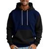 Sudadera con capucha para hombre con bloques de color, con bolsillos, casual y cómoda
