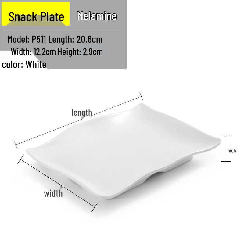 Japanese Style Melamine Divided Snack Plates (5-Pack)