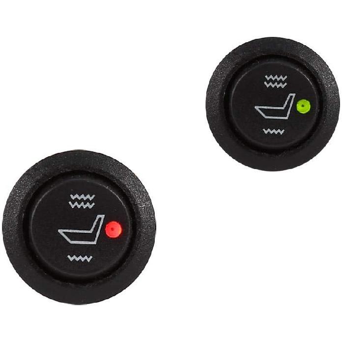 Aramox Universal Round Seat Heater Switch, Hi Low Heat Control, Black, Manual Operation