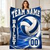 Bailey 00 Volleyball Team Coral Fleece Blanket Sports Name Decor
