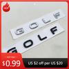 BHB1 For VW VOLKSWAGEN 2026 New New 3D ABS Chrome Black Logo Golf Emblem Letters Badge Car Rear Trunk Sticker For VW Golf MK7 MK7.5 M
