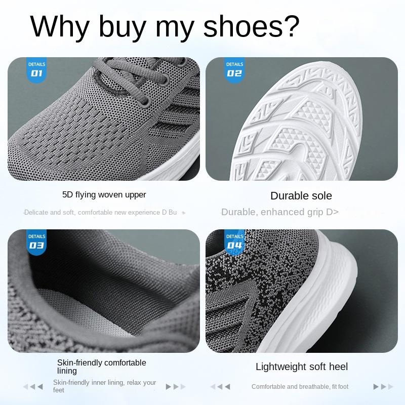 Løpesko Herre Spring Single Shoe Uformell Pustende myk såle Sportssko