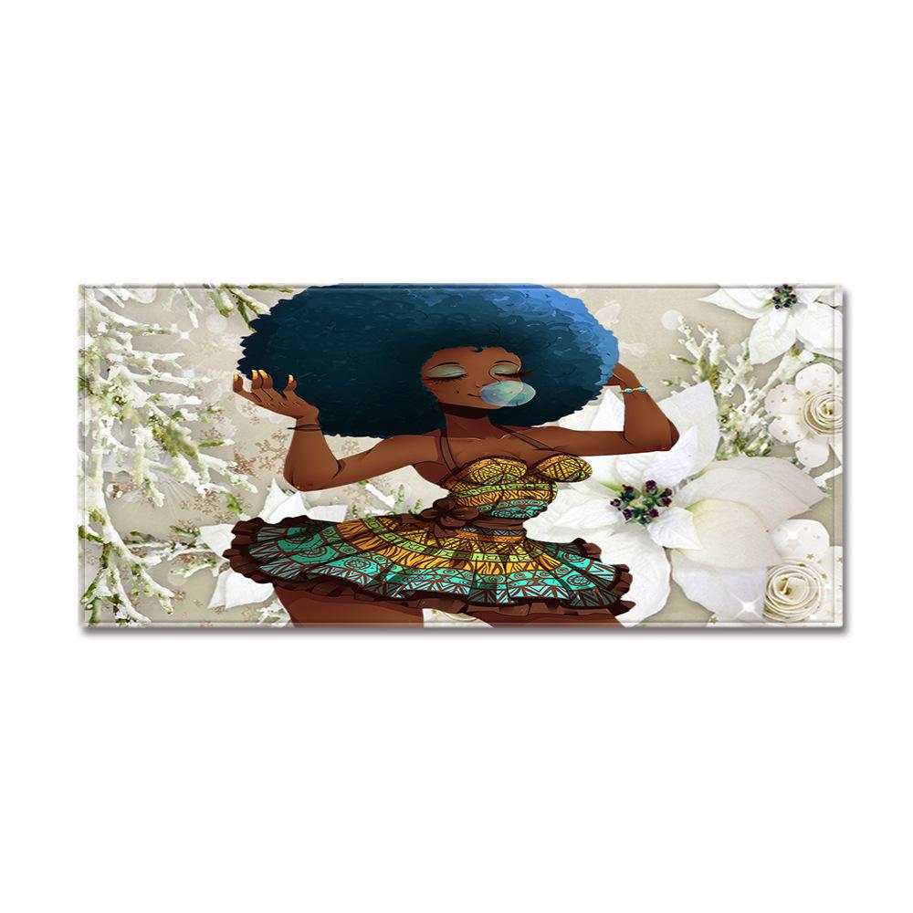 African Women'S Theme Carpet Long Floor Mat Doormat