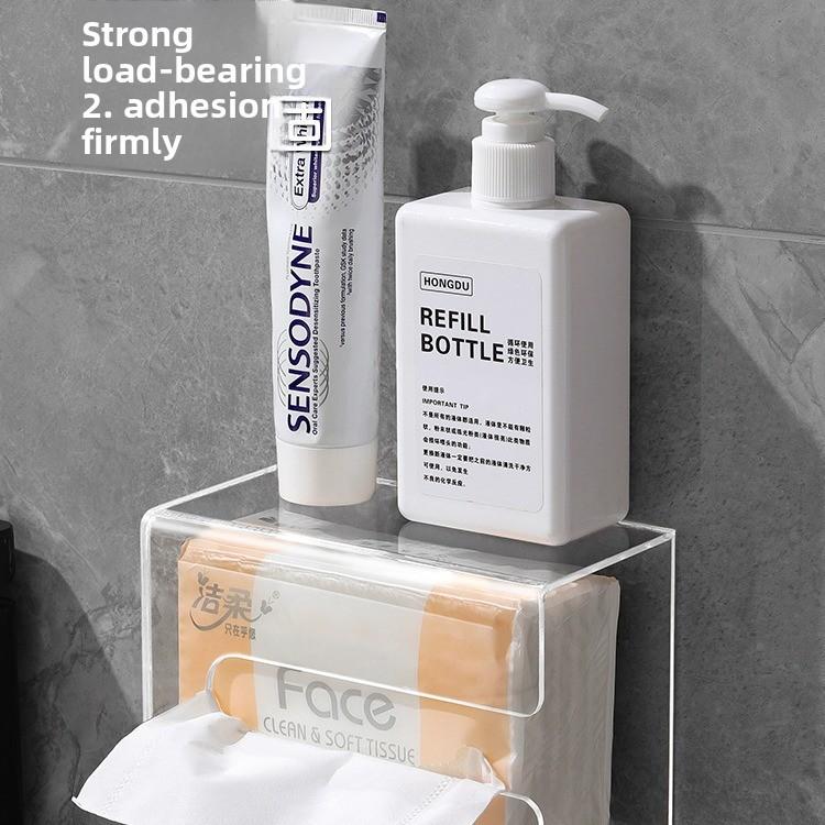 1PCS Wall Mount Paper Towel Dispenser Clear Transparent Folded Paper Towel Holder Acrylic Hand Tissue Napkins Box Restroom