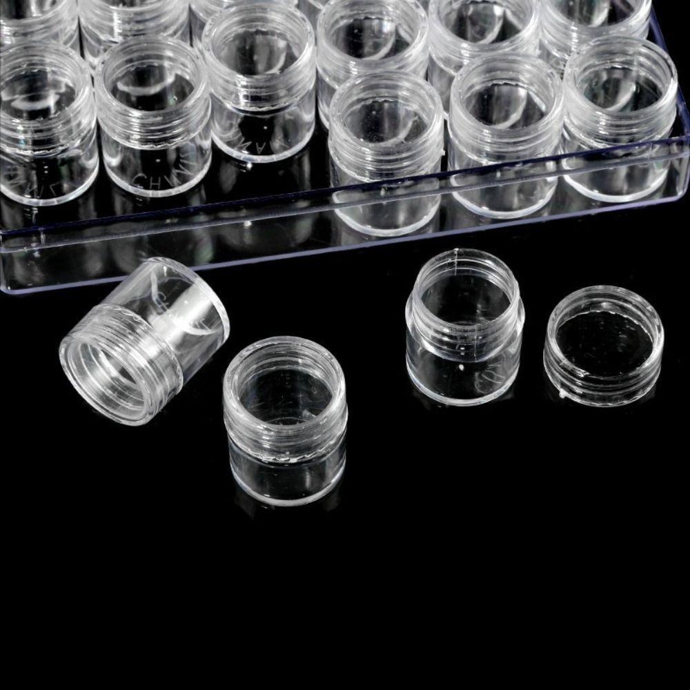 Small Size Nail Art Storage Box Transparent Subpackage Box Acrylic Box  Powder Storage