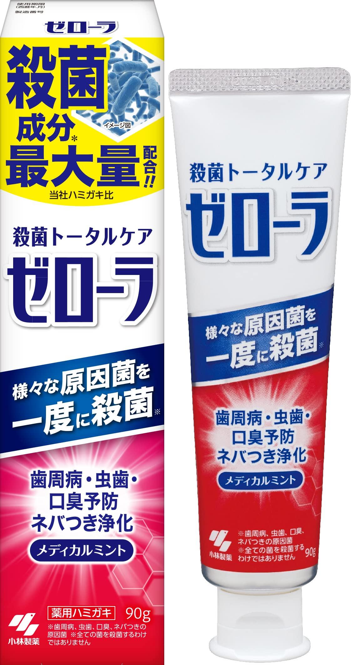 

Зубная паста Zerola Paste Sterilization Total Care Medicated 90 г Профилактика заболеваний пародонта Медицинская мята Kobayashi Pharmaceutical [квази-лекарство]