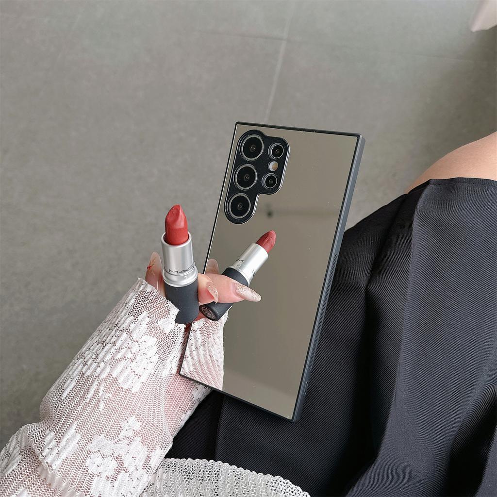 Applicable To Samsung A56/A36 Mirror Fine Hole Mobile Phone Case A57/A37 Makeup Mirror A17 All-inclusive Protective Case A26