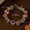 Gebrauchtes High-End Vintage Armband in Süßigkeitenfarben mit Blumenmuster