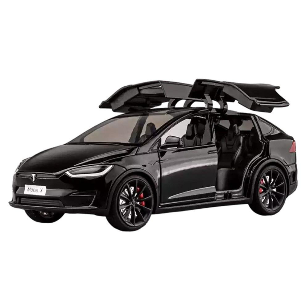 1:24 Tesla Model X Diecast Alloy Pull-Back SUV Model Car - X_Black