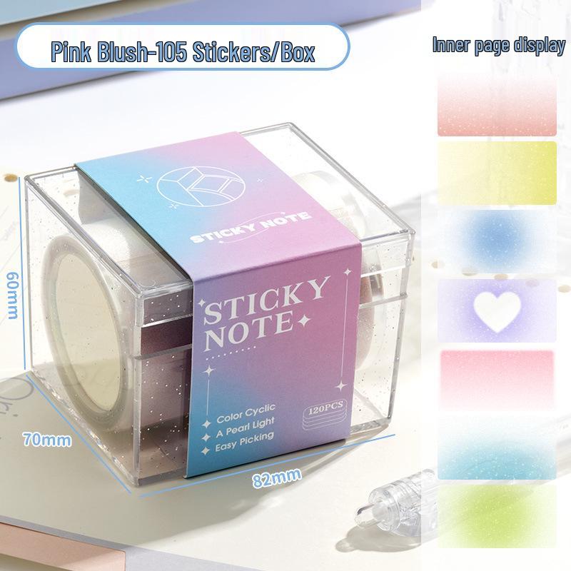 Pearlescent Cartoon Sticky Note Labels - Cute, Fresh, Creative Markers