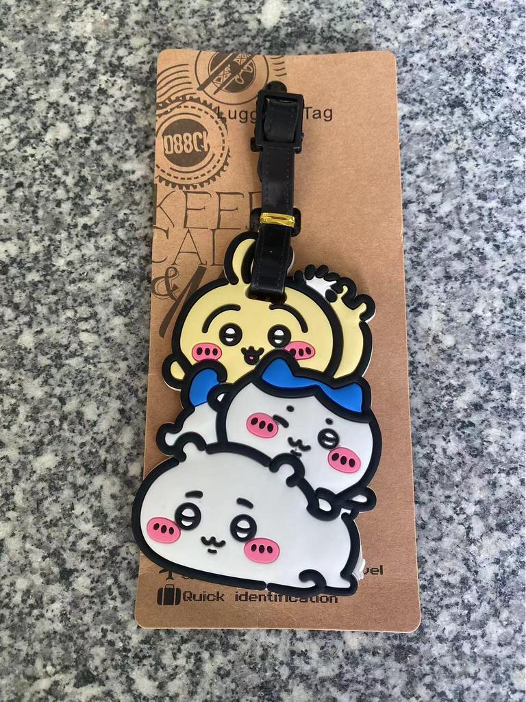 Chiikawa Cute Bear & Hachi Usagi Luggage Tag PVC Pendant