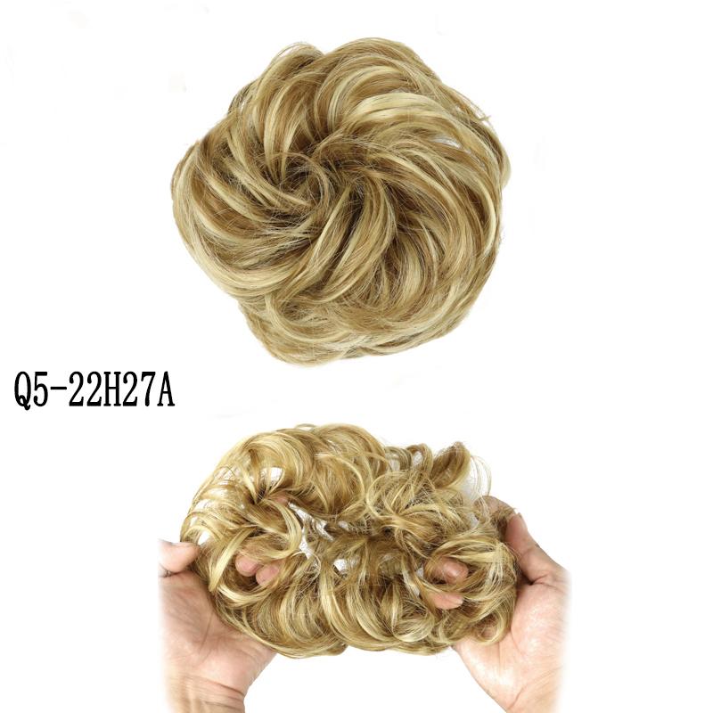 LISI HAIR Synthetic Curly Scrunchie Chignon with Elastic Rubber Band Messy Bun Ponytails Extension for Women