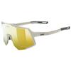 Sports Sunglasses UV400 Large Shield Lens for Road and Outdoor Activities Mirror Sequenze Warm Gray Matte [Uvex] Cycling, Bikes, Running, Hiking, -