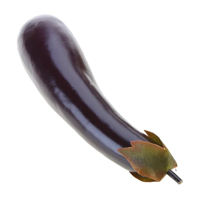 2pcs Lightweight Foam Eggplants Artificial Eggplants Simulated Vegetable Simulation Aubergines Accessory Home Decor