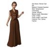 Damen 2-teilige Westen-Sets Ärmellos Knopfleiste Crop Blazer Weste Und Weite Faltenhose