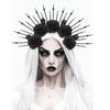 Black Rose Skull Rose Veil Headband Party Attire Gothic Flower Hair Hoops  Halloween