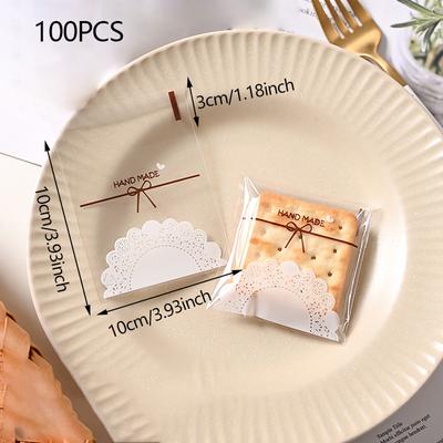 100pcs /200psc- Printed Pastry Bread Self Sealing Bag