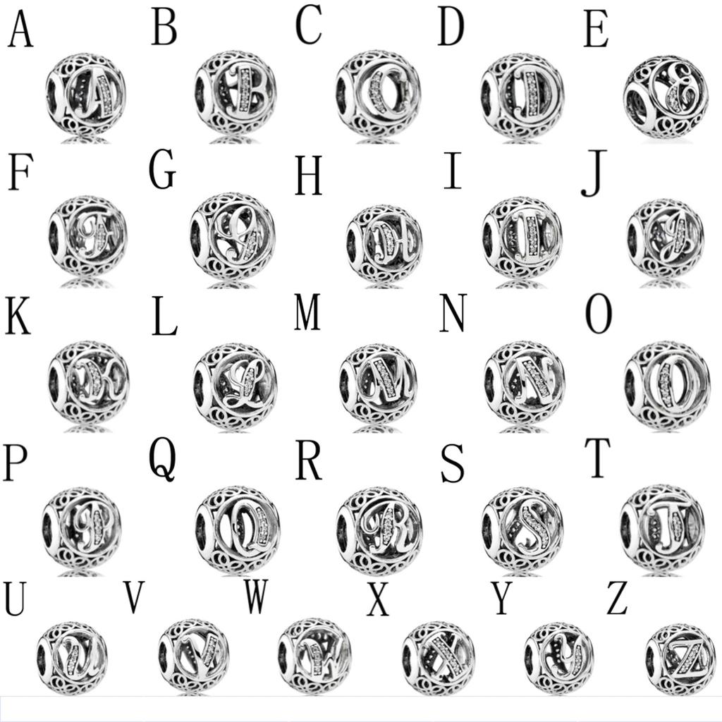 New Copper Charm Fit Original Bracelet Accessories Women Jewelry Twenty-Six Letters Series