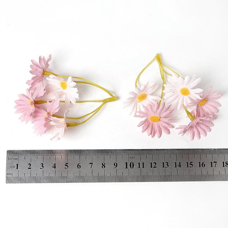 Daisy Silk Flower Bouquet for DIY Headdress, Wreath, Gift Box, or Home Decor