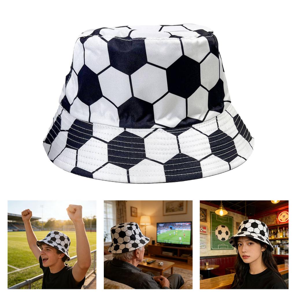 Unisex Sports Bucket Hat Packable Convertible Polyester Fisherman Cap For Football Fan And Outdoor Sports Activities