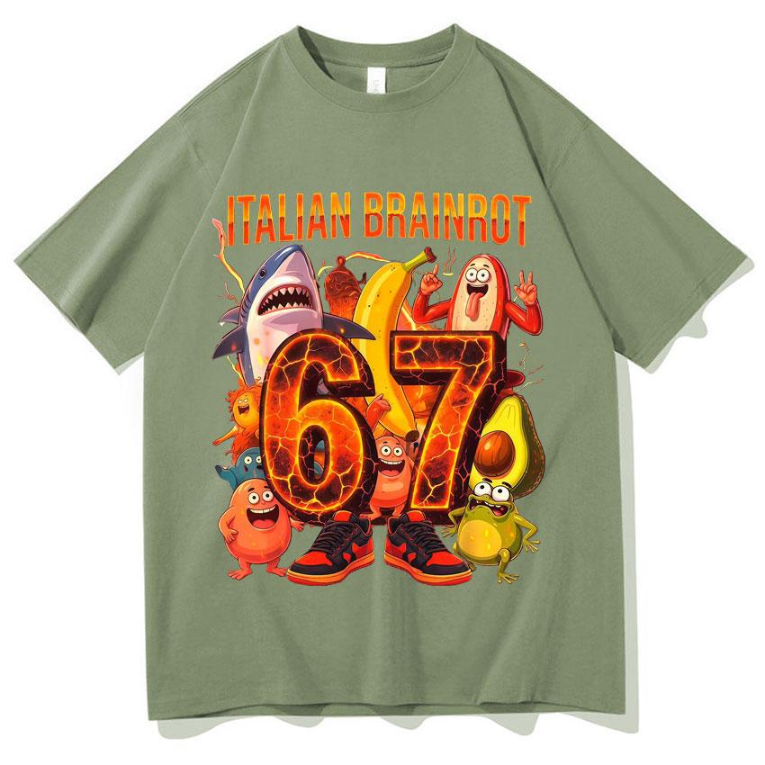 

Italian Brainrot Meme Funny Six Seven High Quality Graphic Men Women Fashion TShirts Oversized Short Sleeve Cotton Cozy Tshrit 3XL