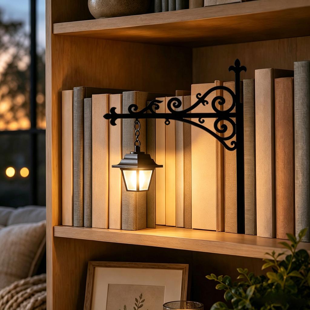 Vintage Bookcase Hanging Night Light Decorative Shelf Lamp for Home Library