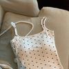 Fashionable Polka Dot with Chest Pads, Strappy Vests, Women's, Backless, Beautiful Back, Outerwear, Anti-glare, Inner Layer with Chest Wrap, Top