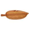 Acacia Wood Serving Tray Leaf Shaped Serving Board Sturdy Pallet Tray Wooden Food Plate for Sushi Snacks Cheese Dessert