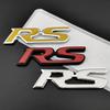 3d Metal RS Sticker Letters Logo Car Front Grille Rear Trunk Emblem Badge For Car Sport RS Sticker Acceessories