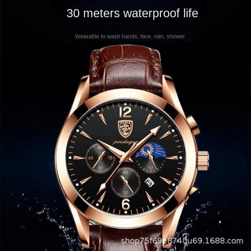 Top Neue Wasserdichte Leuchtende Herrenuhr Studentenarmband Quarz Mode Multifunktionsuhr