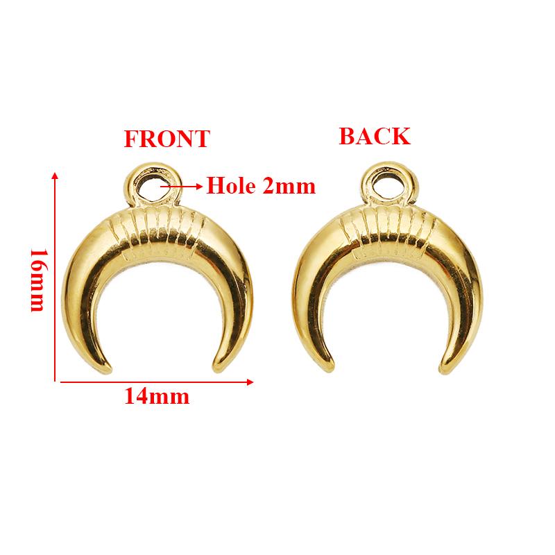 5pcs Stainless Steel Heart Charms Star Moon Pendants for DIY Women Fashion Jewelry Sweater Chains Necklaces Findings Supplies