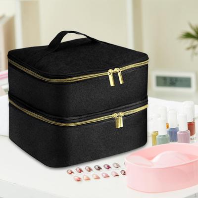 Carrying Tote Bag Storage Cosmetic Case Nail Polish Organizer Case,Zipper Pocket for Manicure