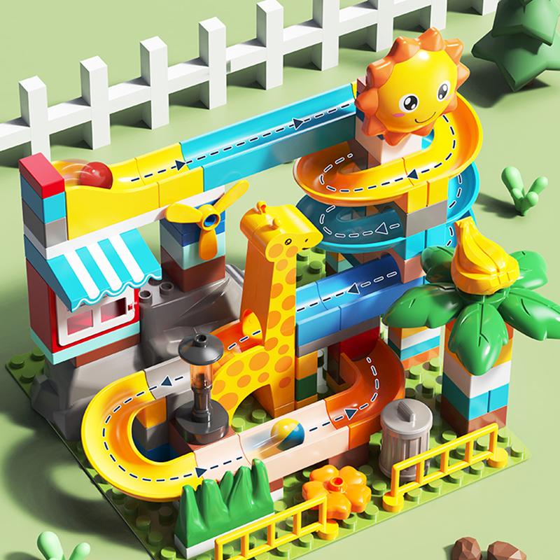 99pcs Large Block Slide Set, Educational Building Block Toy, Block Track, Creative Block Model Kit, Classic Slide Building Block