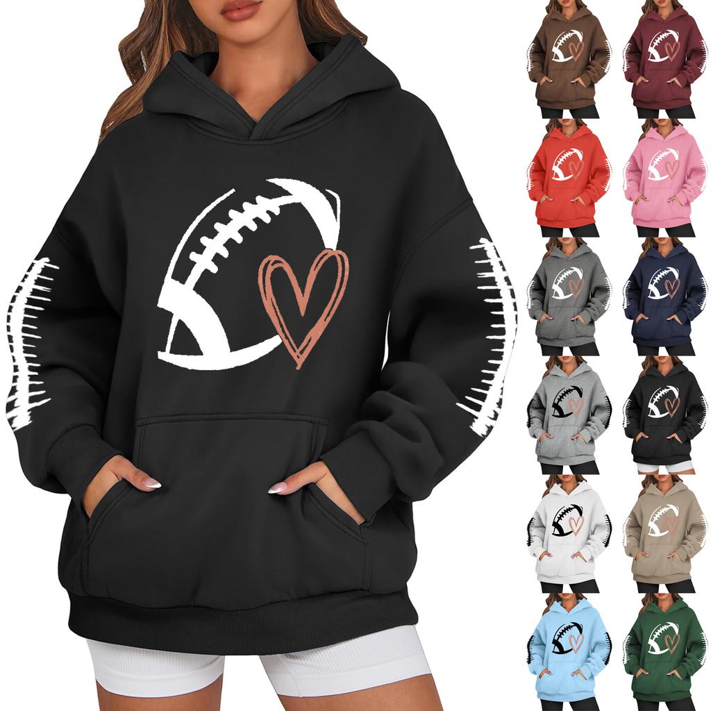 Hettegensere for kvinner Oversized gensere Langermet Uformell genser Hettegenser Topper