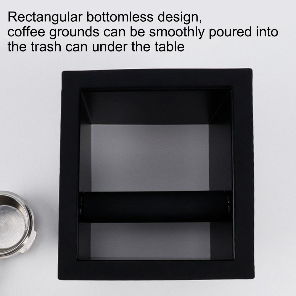 Bottomless Ground Knock Box Stainless Steel Residue Box Coffee Knock Box  Commercial Coffee Shop