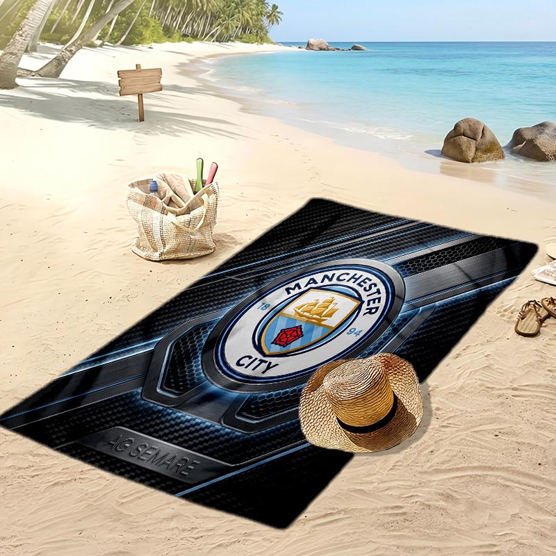 Manchester City Printed Beach Towel Quick Dry Soft TowelPortable Large Rectangular Beach Blanket for Travel Swimming Pool