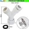 6-Minute Kitchen Sink Connector: Three-Way Pipe Fittings for Overflow, Dishwasher, and Water Purifier Discharge.