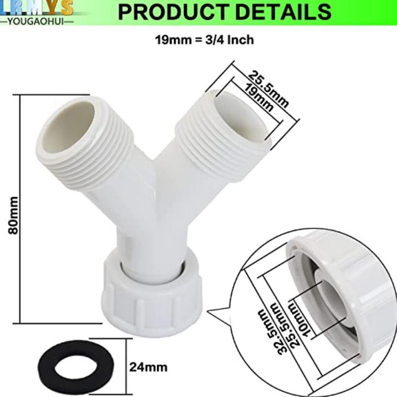 6-Minute Kitchen Sink Connector: Three-Way Pipe Fittings for Overflow, Dishwasher, and Water Purifier Discharge.