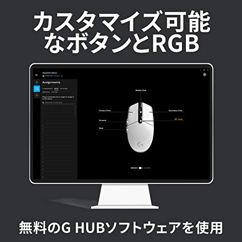 Logitech G Gaming Mouse G203 Wired Gaming Mouse USB Connection G203-BK Lightweight 85g LIGHTSYNC RGB 6 Program Buttons Black PC Windows Mac [Final Fan