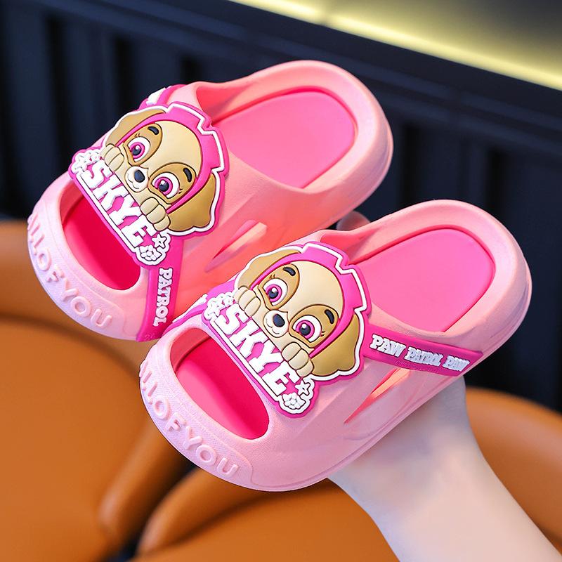 Paw Patrol Summer Children's Sandals Boys and Girls Non-Slip Soft Sole Toddler Anti-Collision Closed-Toe Cute Baby Slippers