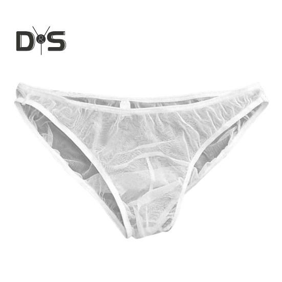 Men Briefs Mid-rise Transparent High Stretch Design Breathable Smooth Lines Boxer Panties See-through Underwear