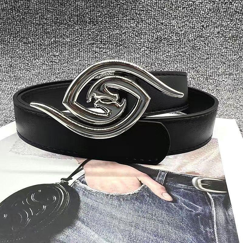 Star Black Trendy Womens Belt Elegant Pu Design Perfect For Outfits Summer