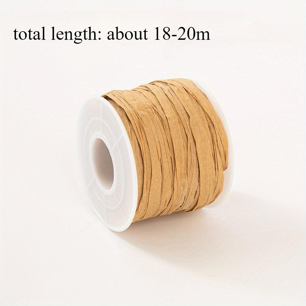 6 Rollen Raffia Papier Bastelband Geflochtene Garnseile DIY Party Dekoration