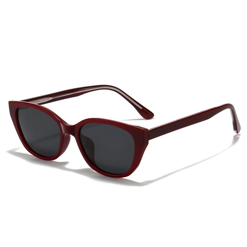 European and American new cat eye pin sunglasses women's YK light luxury polarized sunglasses anti-ultraviolet versatile glasses tide