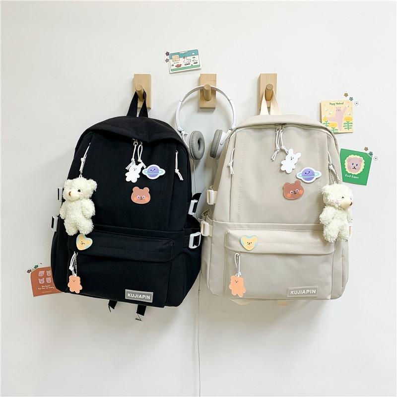 New Harajuku School Bag Student Large Capacity School Bag Fresh Trend Backpack Fan Workwear Style Backpack