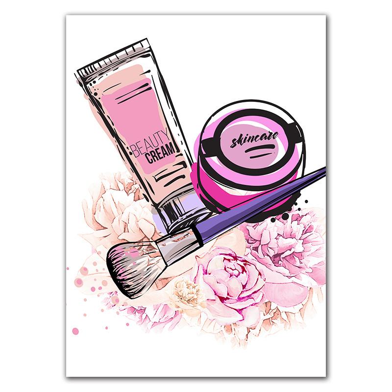 Schöne Modeillustrationswerkzeuge für Maniküre, Make-up, Nagelkunst, Bilder, moderne Salon-Wandposter und Drucke, Dekor HD3157