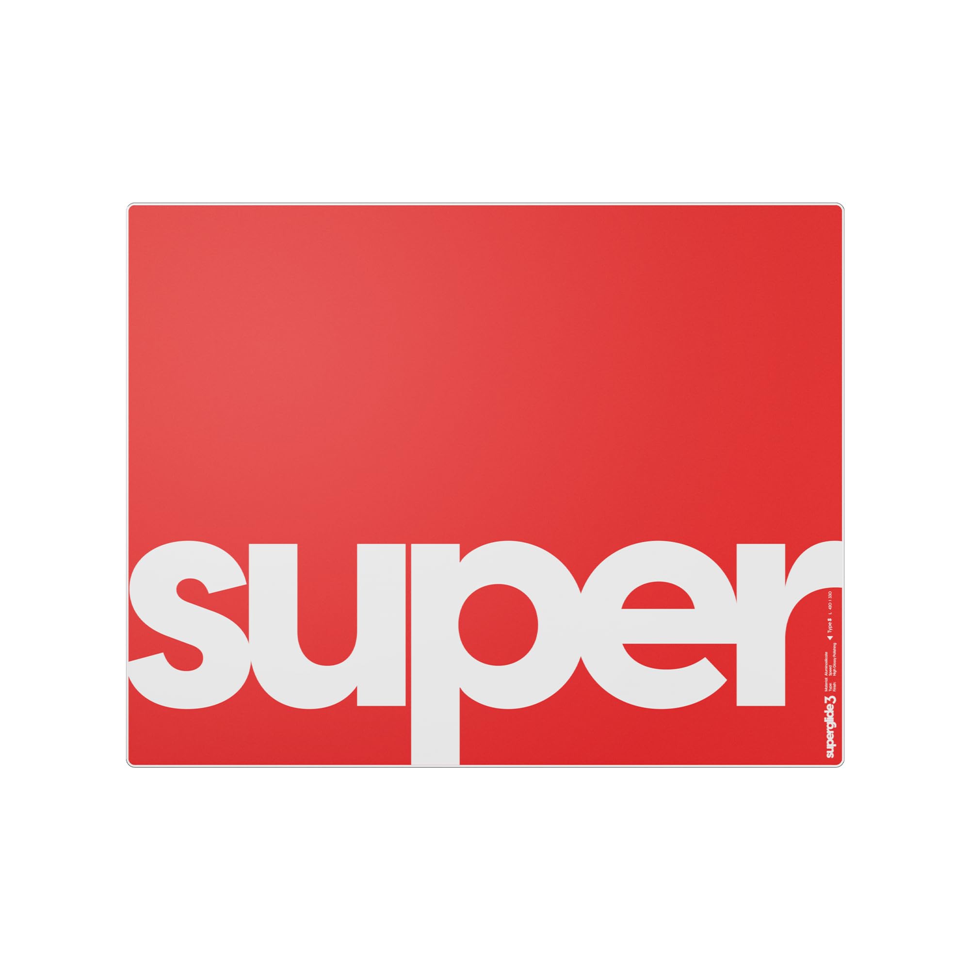 

Pulsar Gaming Gears eSports Specification Gaming Mousepad Superglide3 Glass 42cm x 33cm Mousepad, Non-slip, (L, Red)