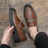 Men Business Dress Shoes Black Brown Slip-on Casual Comfortable High-end Loafers Gentlemen Social Shoes Men Sizes 38-45