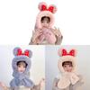 Kids Winter Plush Hat With Scarf Integrated For Outdoor Snow Sports