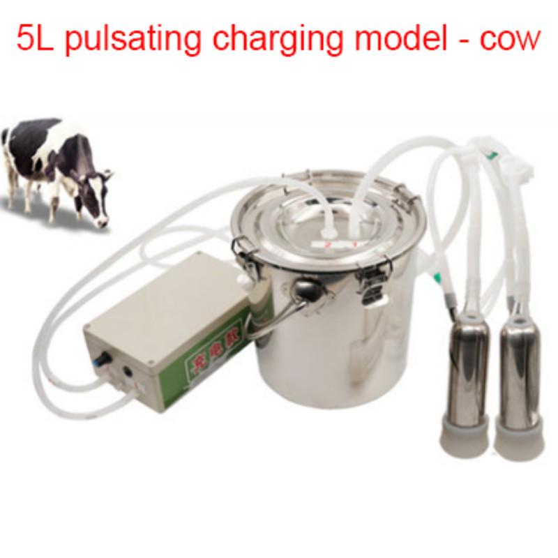 3L/5L dojící stroj automatický elektrický a pulzační pro farmy krávy kozy ovce vakuové čerpadlo nerezové vědro na dojení